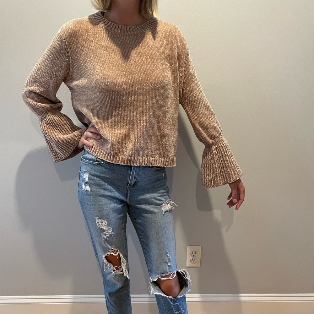 Extra soft brown flare sweater